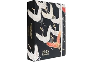 Kokonote Diary 2024-2025 Japanese Art | 17 Months Academic Diary Week To View | August 2024 - December 2025 | Mid Year Diary 2024-2025 With Stickers | Weekly Academic Planner