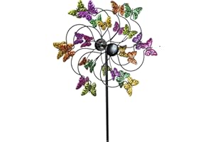 FORMANO Kolorowy wiatrak do ogrodu model motyl wiatrak 124 cm
