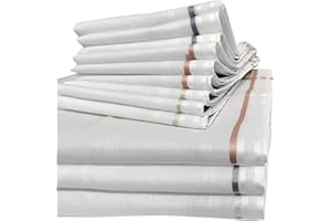 JEMIDI Cotton Handkerchiefs for Women (Pack of 12) - 30x30cm Ladies Handkerchief Set Made of 100% Cotton - Machine Washable - Multicolour Designs