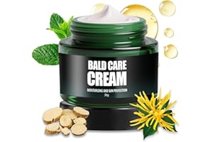 CHARMCHIC 50g Kopfhaut Pflege Creme, Pflegende Glatzencreme, Rasiercreme Herren, Hautcreme Männer, Feuchtigkeitsspendende, Pflegende und Kopfhautpflege für Glatzenträger, Grün