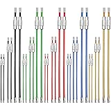 CKANDAY 30 Pcs Colored Nylon Coated Stainless Steel Metal Wire Keychains, 3 Sizes 4" 6" 7.8" Cable Keyrings 2mm Key Rings Loo