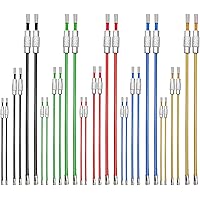 CKANDAY 30 Pcs Colored Nylon Coated Stainless Steel Metal Wire Keychains, 3 Sizes 4" 6" 7.8" Cable Keyrings 2mm Key Rings Loo