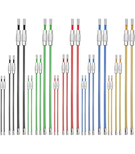 Futongda Porte-Clés En Fil Câble Porte-Clés Lot De 40pcs 2mm 4 Pouces