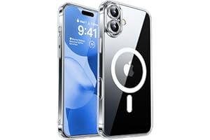 CANSHN Funda Magnética para iPhone 17 (6.3 Pulgadas), Compatible con MagSafe, [Protección Total de La Cámara] Carcasa Teléfono Antigolpes,Transparente