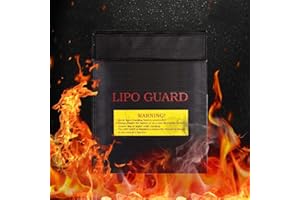 ZIRANEE Fireproof Document Bag,RC Battery Bag Fiber Li-Po Battery Safety Bag RC LiPo Guard Pouches for Protecting Valuables Documents Money Jewelry Charge Storage 7 * 9 Inch Black