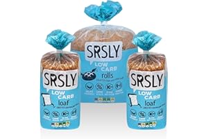 SRSLY Low Carb Keto Bread Bundle | 0.7G Carbs & 43 Kcals Per Slice | 2G Carbs & 130 Kcals Per Roll | Freshly Baked Light & Fluffy | Low Calorie High Protein Bread 2 Loaves 4 Rolls