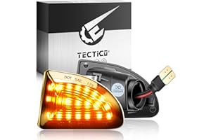 TECTICO indicatori di direzione,freccia auto,Indicatori di direzione laterali ambra 18 SMD con funzione dinamica Compatibile con Benz Smart Fortwo Cabrio Coupe W451, 2 pezzi