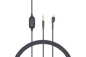 Yaowanguan Inline Volume Control Mute Cable Compatible with SteelSeries Arctis 3,Arctis 5,Arctis 7,Arctis Pro,Arctis Pro Wireless Gaming Headsets,2m/6.6fts Replacement Black Audio Cable Wire