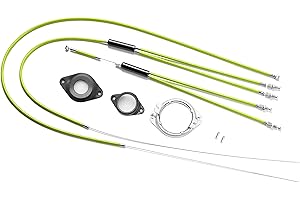 LUXU Cavi per freno per bici BMX, kit completo per freni BMX, set di cavi anteriori e posteriori (superiore e inferiore) con rotore rotante (set completo) per ricambio parti bici, verde