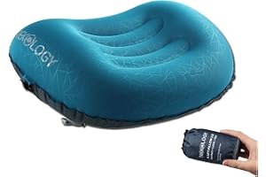 ‎TREKOLOGY Trekology Aluft 2.0 Ultralight Inflatable Travel Camping Pillow Compressible Compact Inflatable Comfortable Ergonomic Pillow for Neck and Lumbar Support