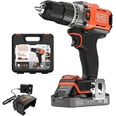 Black&Decker BLD682D1XK-QW 18V POWERCONNECT&trade; K&ouml;m&uuml;rs&uuml;z Şarjlı Matkap/Vidalama (1 x 2.0Ah Ak&uuml;, 1A Şarj Cihazı ve Kitbox ile)