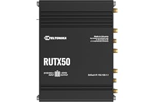 Teltonika RUTX50 Industrial 5G Router, 4G Cat 20, 3G, Dual SIM, Wi-Fi 5, 5x Gigabit Ethernet Ports
