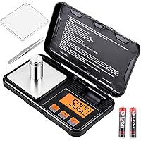 Supkitdin Digitale Waage, Taschenwaage, 200g/0,01g Gramm Waage, Multifunktionale Genauigkeitswaage LCD Display mit 50g…