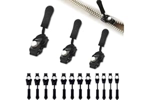 WQNNQW Reißverschluss Reparatur Set,12 Stück Reisverschluss-Zipper Ersatz,Reissverschluss Zipper Ersatz,Zipper für Reißverschluss Reparieren,Reisverschluss-Reparaturset für Jacke Rucksack Gepäck - 3 Größen