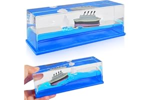 Lemotoy Bandai One Piece Model Ship Black Pearl Pirate Ship,Regalo de Juguete Titanic,Patrón de Fluido de Barco de Crucero de acrílico para decoración de Oficina (E)