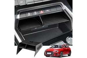Auovo Auto Mittelkonsole Aufbewahrungsbox Kompatibel mit A3 8Y 2020 2021 2022 2023 Mittelkonsole Organizer Box