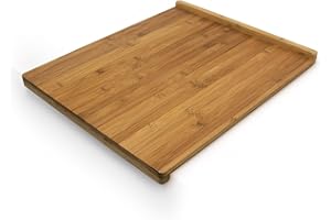 Relaxdays 10018882 Planche à Découper Tranchoir avec Rebords utilisable des deux côtés en Bambou plan de travail HxlxP : 2,5 x 38 x 45 cm, nature