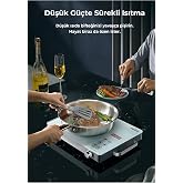 ROBO 2200W Dijital Dokunmatik Tekli Elektrikli Ocak &ndash; T&uuml;m Tencere Tiplerine Uyumlu Beyaz Kristal Cam