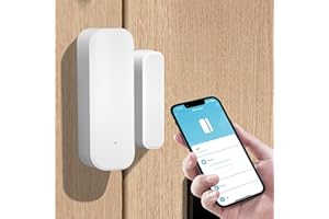 PHOVOLT Sensor de puerta WiFi, sensor táctil de ventana de enlace inteligente, compatible con Amazon Alexa, Google Assistant, no requiere hub, envío de alertas, alarma remota inalámbrica, trabajo con Tuya,