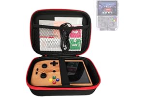 BAOMAEYEA Estuche rígido para consola de juegos de mano RG405V, EVA impermeable a prueba de golpes y funda de accesorios, bolsa de almacenamiento de viaje multifunción portátil (negro)