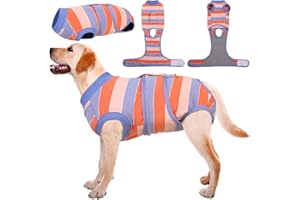 Kuoser Traje de Recuperación para Perros Después de la Cirugía, Camisa Postoperatoria para Mascotas, Protector de Heridas Abdominales para Perros, Traje Quirúrgico Médico para Cachorros, XS-XXL