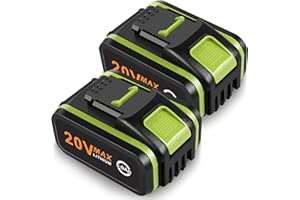 2 Packs 5000mAh 20V Battery for Worx, KEATFE Li-ion Battery Replacement Compatible with Worx 20V Cordless Power Tools WA3551, WA3551.1 WA3553 WA3553.2 WA3641 WG629E WG546E WU268 WX166.4