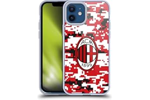 Head Case Designs Licenza Ufficiale AC Milan Camouflage Digitale Modelli Cresta Custodia in Gel [Grado Militare] Compatibile con Apple iPhone 12 / iPhone 12 PRO E Compatibile con MagSafe