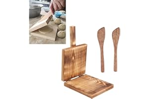 Mokernali Presse à Tortillas En Bois, Presse-pâte à Tortilla, Outil De Pressage De Pâte Fine Pour Tortillas Maison, Roti, Burritos, Tacos Et Plus