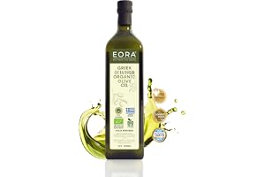 EORA Premium Organic Greek Extra Virgin Olive Oil 1L – Cold Pressed, Impressively High in Polyphenols, Very low Acidity ~0.3%, – Single Origin P.G.I. Lakonia, Greece.