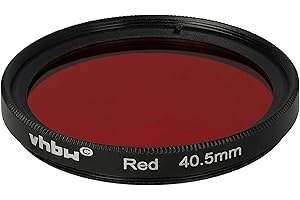 vhbw Universal Colour Filter for Camera Lenses with 40.5 mm Filter Thread Red Filter