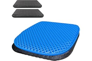 TONINT Large Gel Cushion For Sitting With 2 Non-Slip Covers,Gel Seat Cushion,Soft & Breathable,Pressure Sore,Office Chair,Desk Chair,Gaming,Car,Pressure Cushions For Bottoms,Cushion Seat Pads