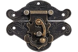 Tyenaza Cerniere Ferro Bronzo Antico Chiusura Hasp Toggle Serrature Metallo Vintage Decorativo Legno Portagioie Hardware per mobili Furniture(#1)
