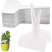 100 Stück Weiß Pflanzenschilder T-Form Pflanzschilder Kunststoff Plastik Pflanzenstecker 10x 6cm zum Beschriften…
