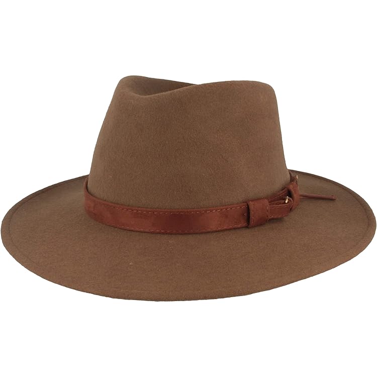 Cappello Fedora In Feltro Di Lana Da Donna Con Cintura In