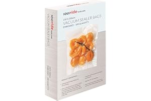SousVideTools | Vacuum Sealer Bags | Pack of 100 | 15cm x 25cm | Embossed Food Storage | Sous Vide Cooking, Freezing & Microwaving | [SVT-06001]