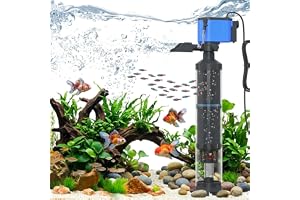 Nyganmelloz 5-in-1 25W aquarium filter,water pump,filter for fish tank,Ultra Quiet Operation,Powerful Oxygen Pump,wave-making and Electric Water Change functions with 1800L/H Flow, fish tank filter