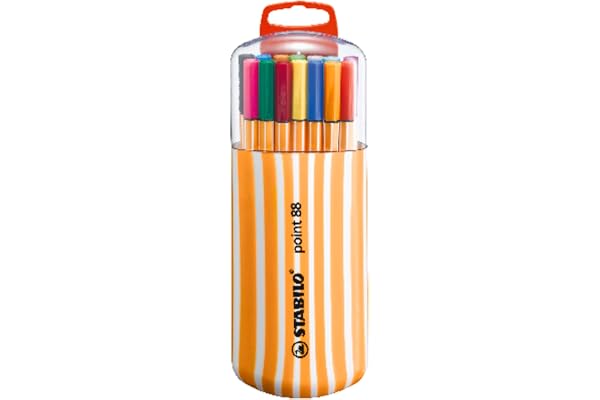 STABILO Stylo feutre pointe fine point 88 - Étui Zebrui x 20 stylos feutres - Coloris assortis