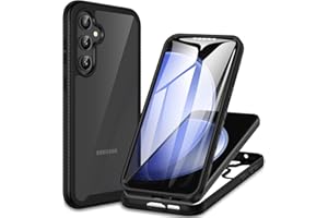CENHUFO Funda Samsung S23 FE 5G Carcasa Antigolpes 360 Grados con Protector Pantalla Integrado, Robusta Doble Cara Case Transparente Anti-Amarilleo Capa Funda para Samsung Galaxy S23 FE 5G - Negro