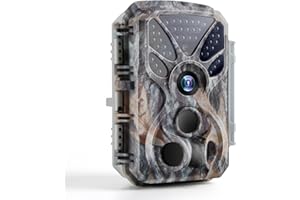 BlazeVideo Fotocamera per selvaggina da 4 K, 32 MP, con sensore di movimento, visione notturna, grandangolare 120°, 0,1 s, velocità di trigger veloce, fotocamera da caccia IP66, impermeabile, per