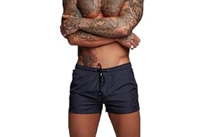 TMEOG Costume Uomo Mare Costumi da Bagno Piscina Nuoto, Pantaloncini Uomo Sportivi Palestra Running Pantaloni Corti Estivi Calzoncini Corsa Surf con Tasca a Cerniera