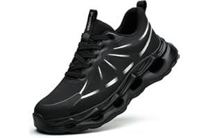 YOBIKEY Steel Toe Cap Trainers Mens Womens Safety Trainers Comfortable Lightweight Safety Shoes Cushioning Fashion Breathable Work Shoes