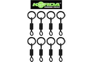 KORDA Carp Fishing Flexi Ring Swivels - 8pcs