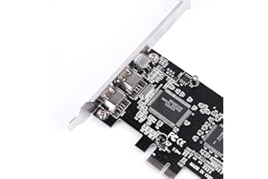 AKOZON Scheda PCI-Express, controller PCI-E FireWire 1394a IEEE 1394 con cavo Firewire Cavo controller 800Mbps - 1394-1995 per bus seriale ad alte prestazioni