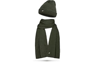 NYTTED® Merino Mütze und Schal Set für Damen & Herren | Made in Germany | 100% Feinste Merinowolle | Kuschelig Weiches & Warmes Set