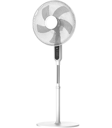 Zephir PBA42TLC Ventilatore Da Pavimento Bianco 45W, 40 Cm, Telecomando, Timer 7.5h, Oscillazione Automatica