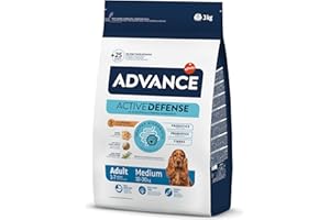 Advance Medium Adult Chicken, Pienso para Perros Adultos de Razas Medianas con Pollo, 3kg