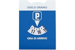 pubblimania Disco ORARIO Maxi con bustina Trasparente Protettiva in PVC Cm 11x14 (1 Disco Orario)