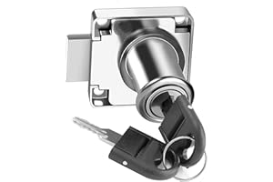 ZiYuya Cerradura de leva con llaves iguales, cerradura de gabinete de seguridad, cerradura de armario, cerradura de puerta de muebles, cerradura de buzón, cerradura de cajón, plateada