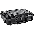 XJYMCOM Flight Case Waterproof Hard Compact Camera Case Portable Carry Lock Storage Box Protective Storage Carrying Case with Foam for Tools Drones Camera Lens Accessories 34 x 27 x 10cm (Large)