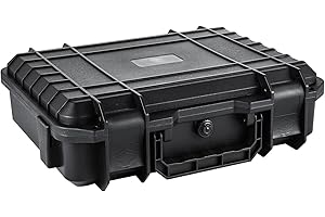 XJYMCOM Flight Case Waterproof Hard Compact Camera Case Portable Carry Lock Storage Box Protective Storage Carrying Case with Foam for Tools Drones Camera Lens Accessories 34 x 27 x 10cm (Large)